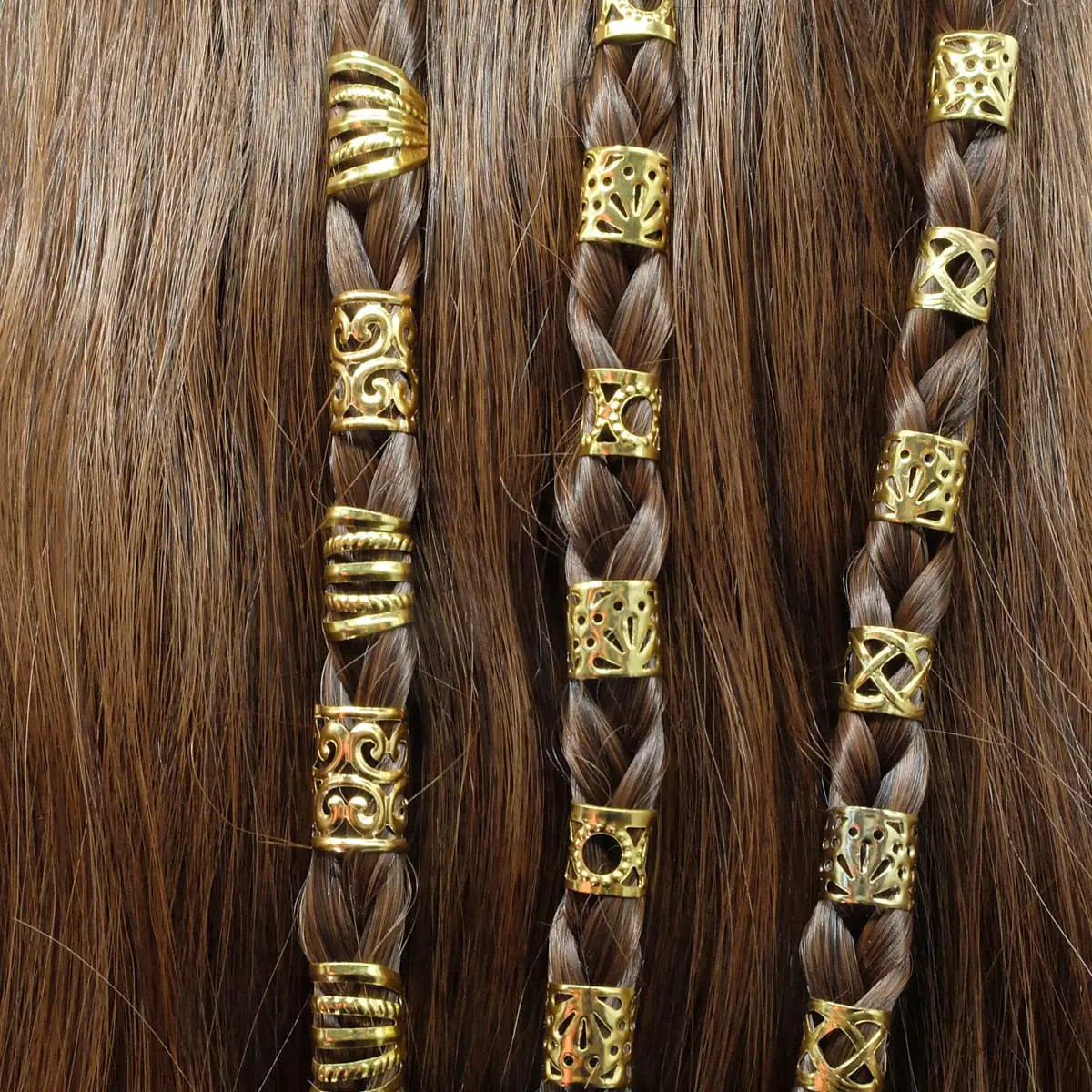 100 PCS Gold Hair Accessories Loc Hair Jewelry for Braids, Dreadlock Accessories for Women and Girls Adjustable braid Cuffs Braiding Hair Rings Decoration K-Gold - Coeur Lumiere de tendresse