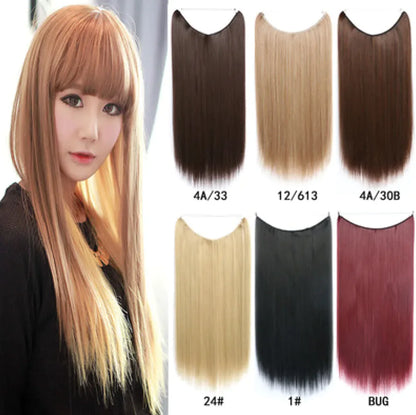 22-Inch Invisible Wire Hair Extensions - Coeur Lumiere de tendresse