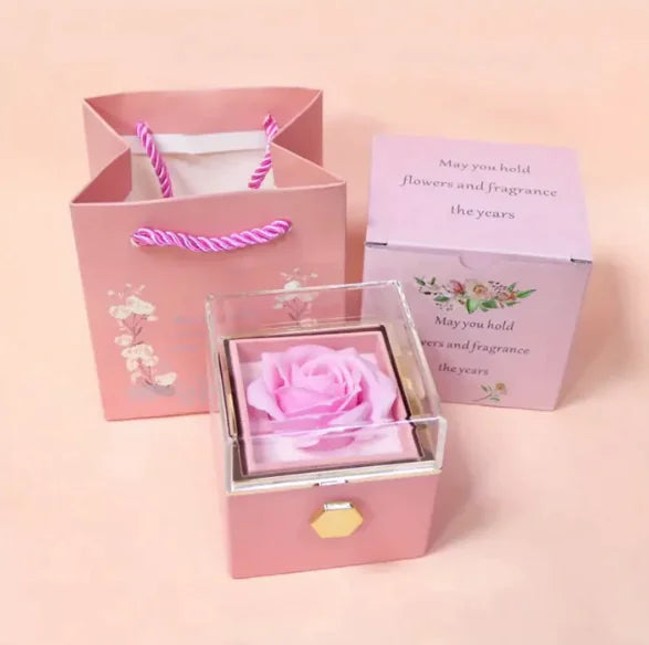 Adora Aura Eternal Rose Jewelry Box - Coeur Lumiere de tendresse