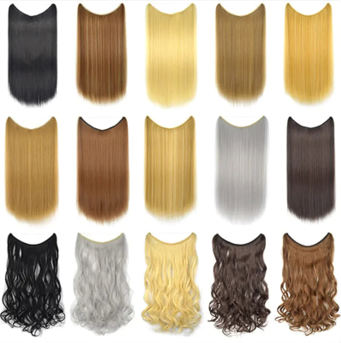 22-Inch Invisible Wire Hair Extensions - Coeur Lumiere de tendresse