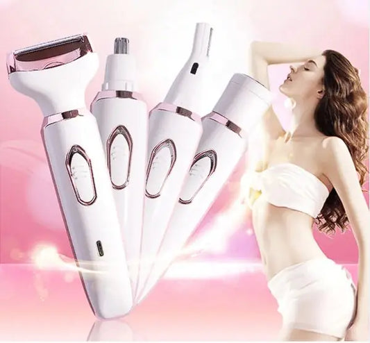 4-in-1 Electric Women’s Epilator USB - Coeur Lumiere de tendresse