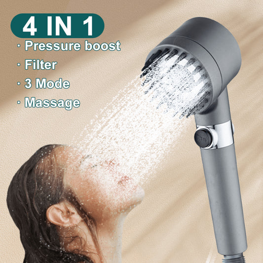 3 Modes Shower Head High Pressure Showerhead Portable Filter Rainfall Faucet Tap Bathroom Bath Home Innovative Accessories - Coeur Lumiere de tendresse