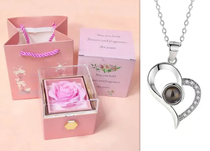 Adora Aura Eternal Rose Jewelry Box - Coeur Lumiere de tendresse